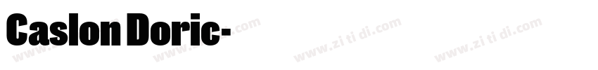 Caslon Doric字体转换